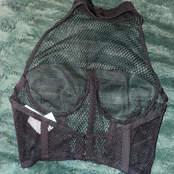 Dion Lee Black Net Lace Layered Top - Picture 4 of 5